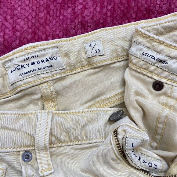 Lucky Brand Lolita Crop Jeans Yellow Size 8/29 - Picture 5 of 12
